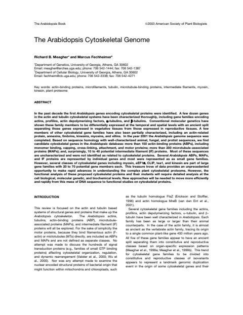 Cover of Arabidopsis Chapter
