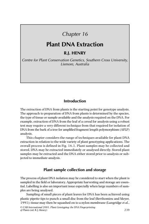 Cover of plant geno Ch 16