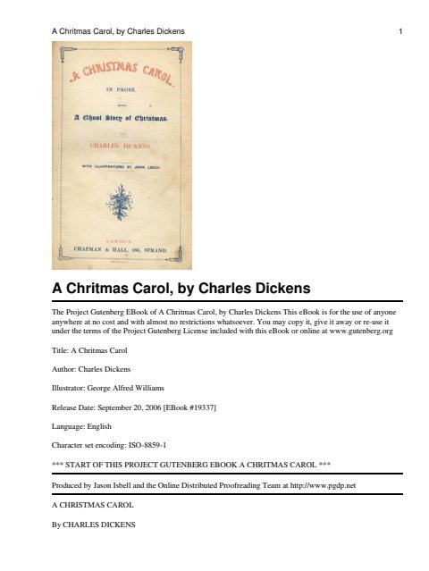Cover of A Christmas Carol