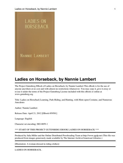 Cover of Ladies on Horseback