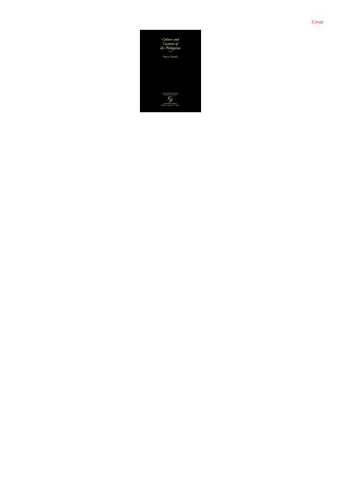 Cover of Culture and Customs of the Philippines