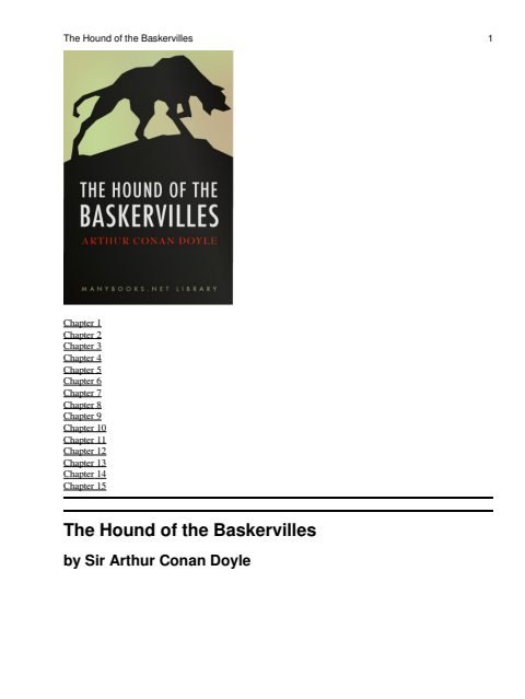 Cover of The Hound of the Baskervilles