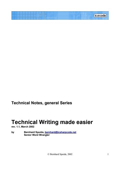 Cover of technicalwriting20020325.sxw