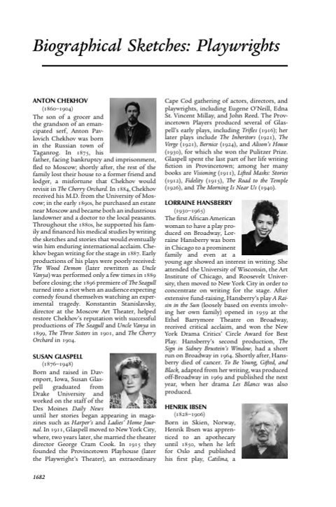 Cover of Biographical Sketches Playwrights