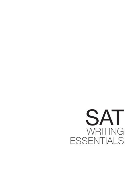 Cover of SAT Writing Essentials
