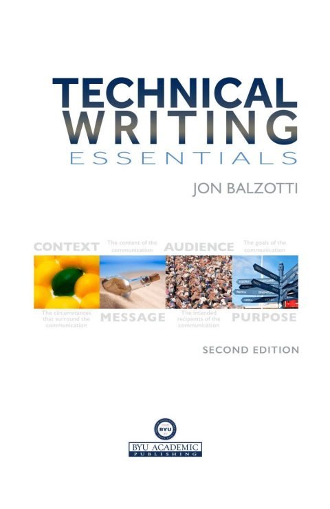 Cover of Technical Writing Essentials-Brigham Young University