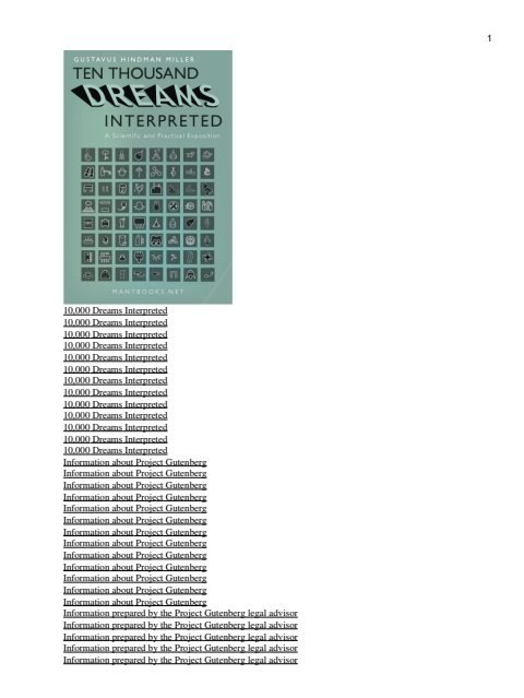 Cover of 10,000 Dreams Interpreted
