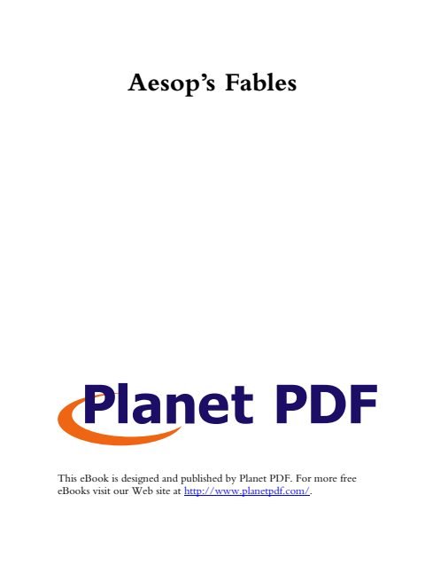 Cover of Aesop’s Fables
