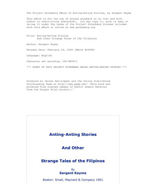 Cover of And other Strange Tales of the Filipinos-FQ Books