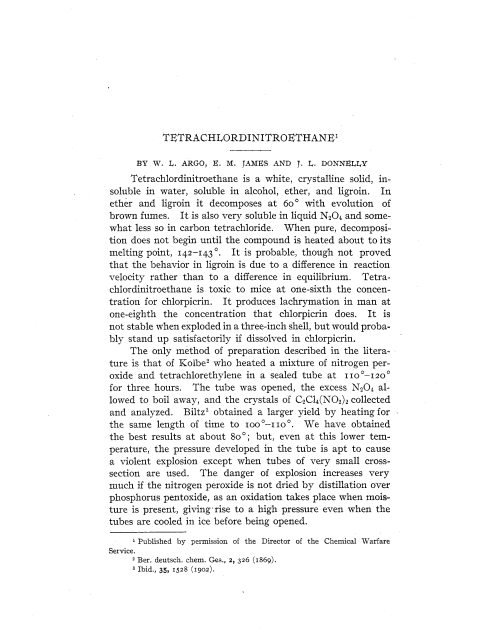Cover of Tetrachlorodinitroethane