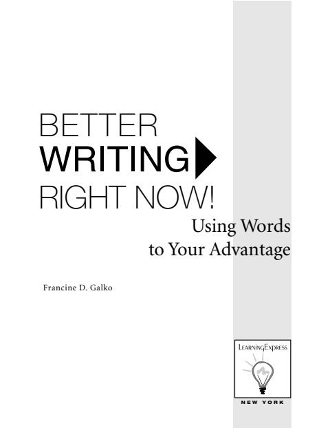 Cover of Better Writing Right Now