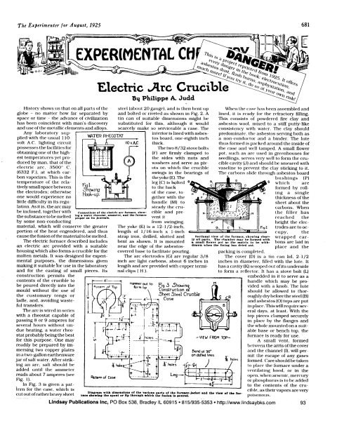 Cover of Electric Arc Crucible